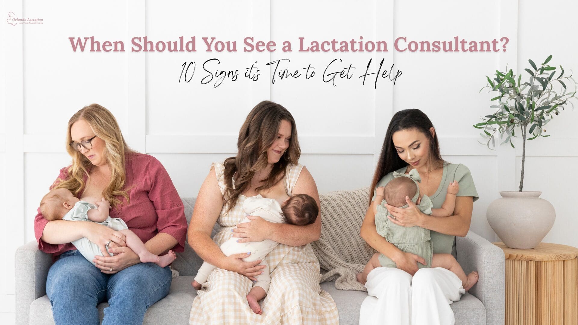 Orlando lactation consultant helping a mother and newborn with breastfeeding